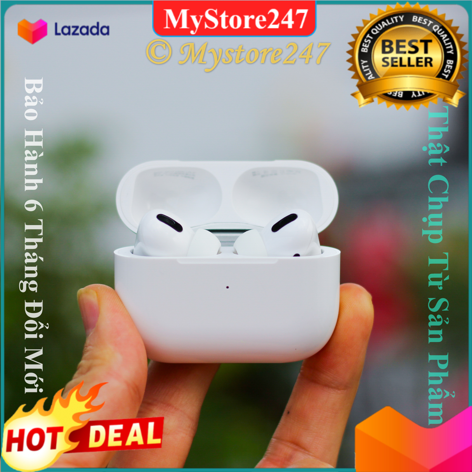 Tai nghe pro mới nhất 2021 full chức năng,tai nghe bluetooth, âm thanh tuyệt hảo, bảo hành 6 tháng đổi mới, mystore247