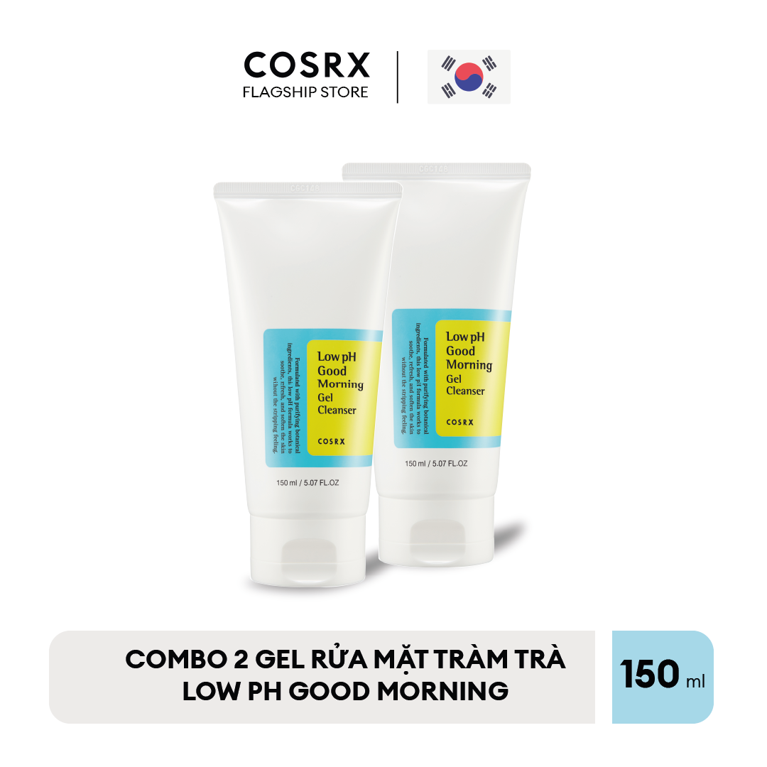 Combo  Gel Rửa Mặt Tràm Trà COSRX Low pH Good Morning Gel Cleanser 150ml