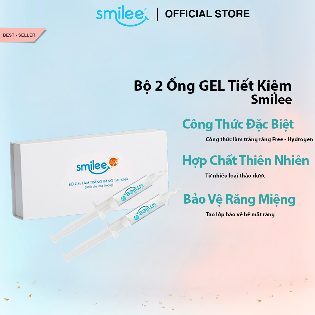 Bộ 2 ống GEL bô sung cho máy làm trắng răng Smilee an toàn tại nhà