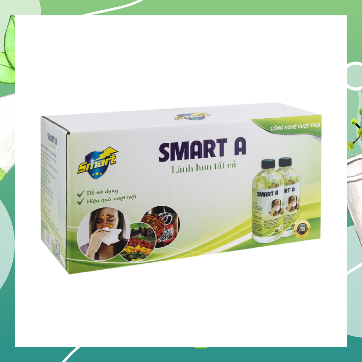 Đại lý phân phối chính hãng nước anolyte - nước a - dung dịch sát khuẩn anolyte - smart a - chai 500ml