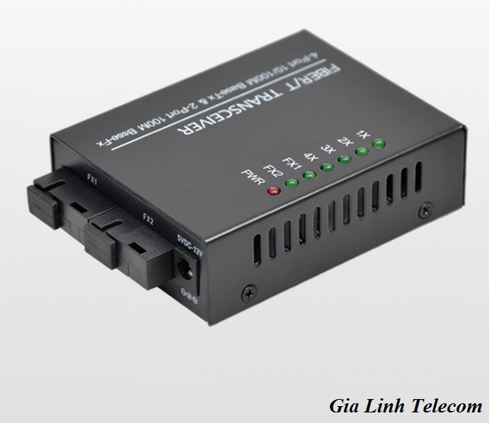 Bộ chuyển đổi quang điện 2 Quang 4 LAN - Converter quang