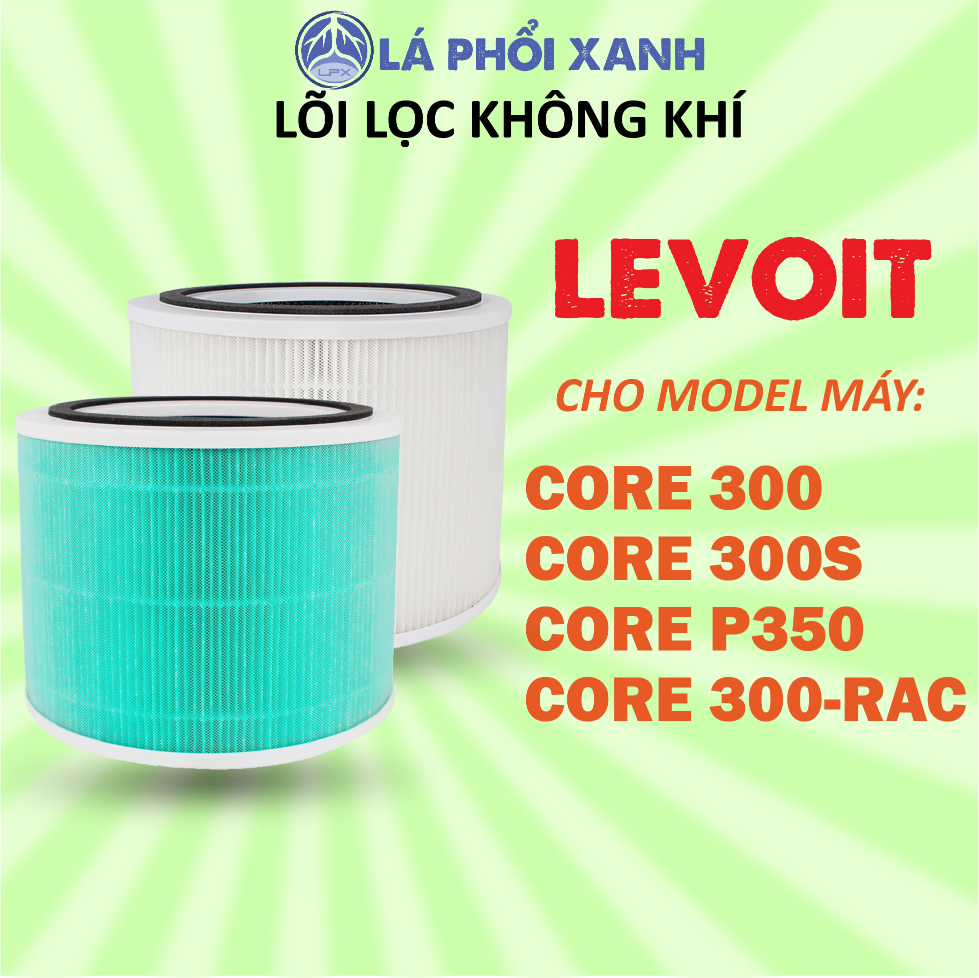 Lõi lọc không khí levoit core 300, levoit core 300s, levoit core p350, levoit core 300-rac màng hepa,màng than hoạt tính