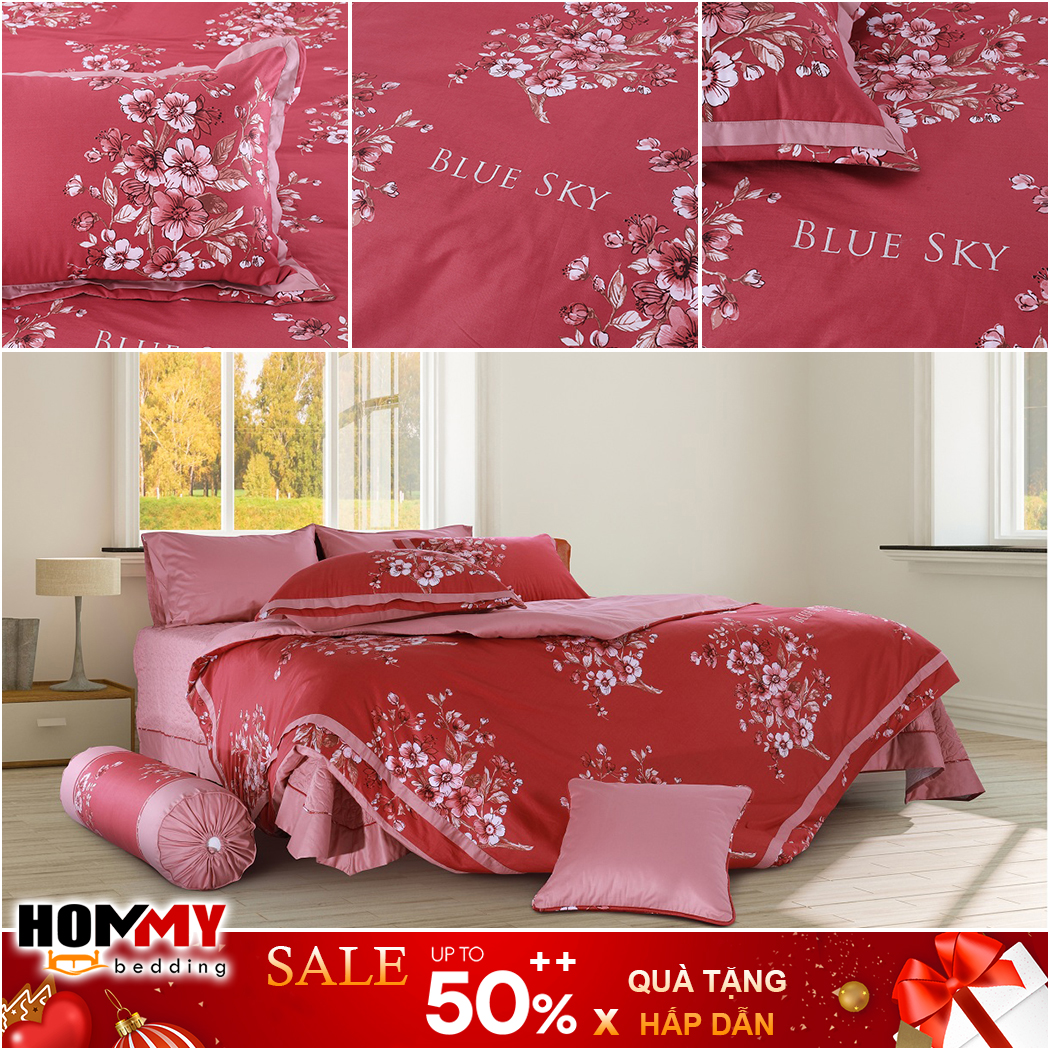 🍁 mẫu chăn ga gối 🍁 hanvico blue sky dl155 vải cotton cao cấp
