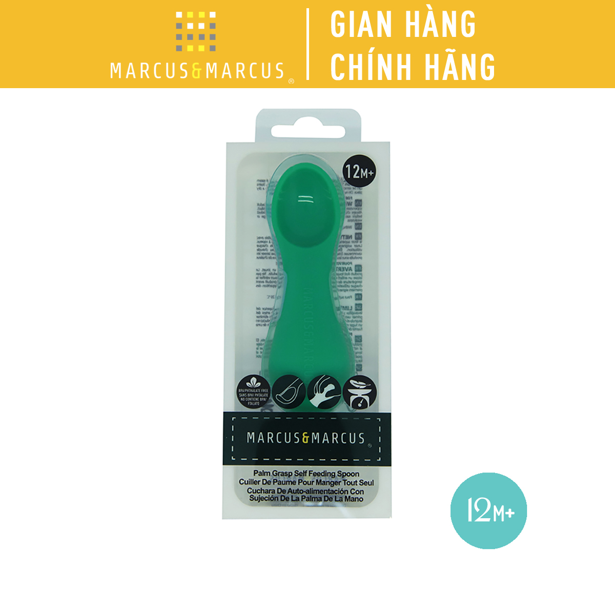 Thìa ăn dặm silicon cho bé Marcus & Marcus, từ 6 tháng - Ollie