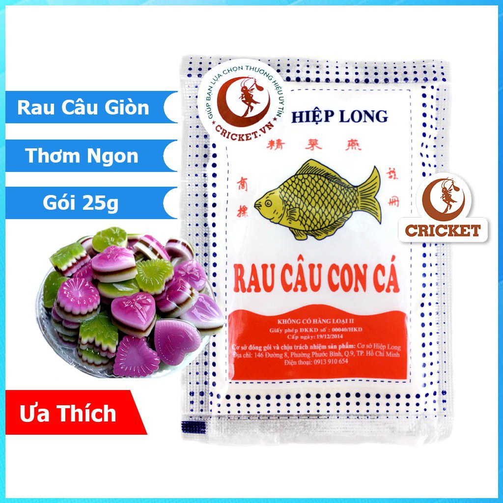 Bột rau câu con cá giòn Hiệp Long gói 25g
