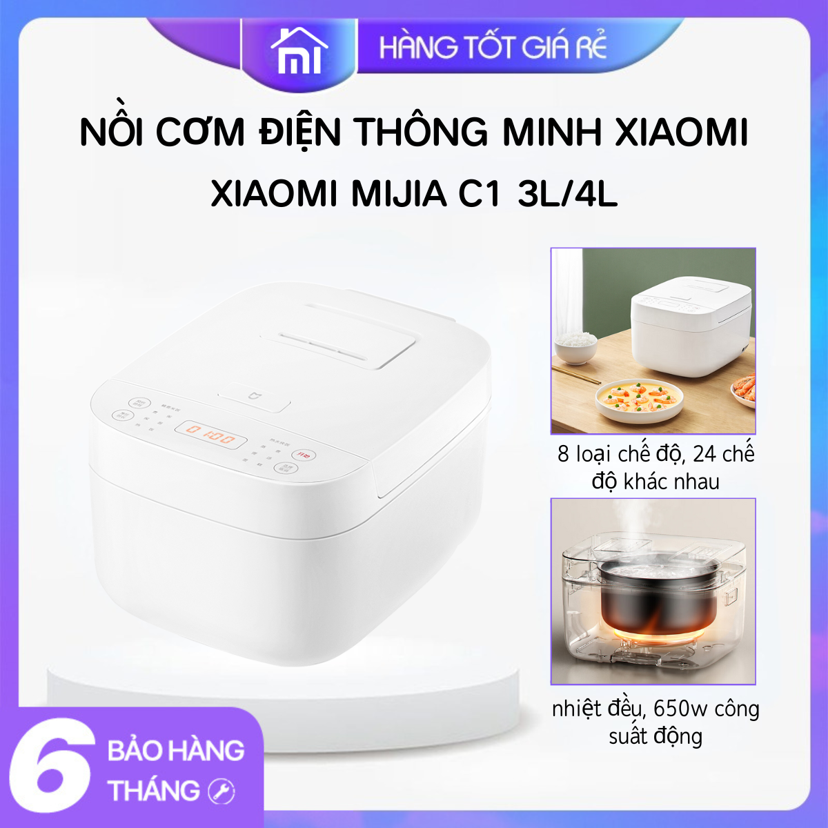 Xiaomi mijia c1 3l/4l nồi cơm điện xiaomi mijia c1 3l/4l nồi cơm điện đa năngr cn plug 220v - mijia