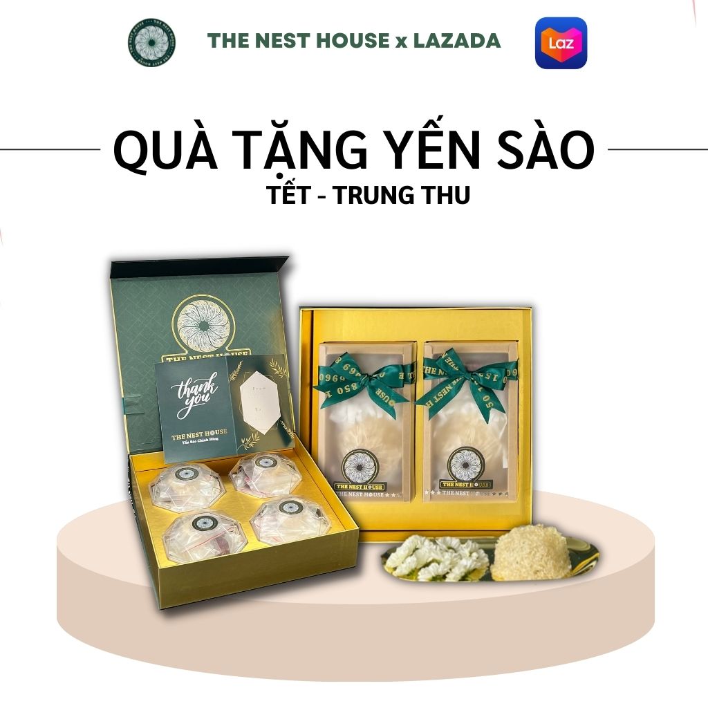 Hộp quà yến sào tinh chế dịp tết - trung thu the nest house