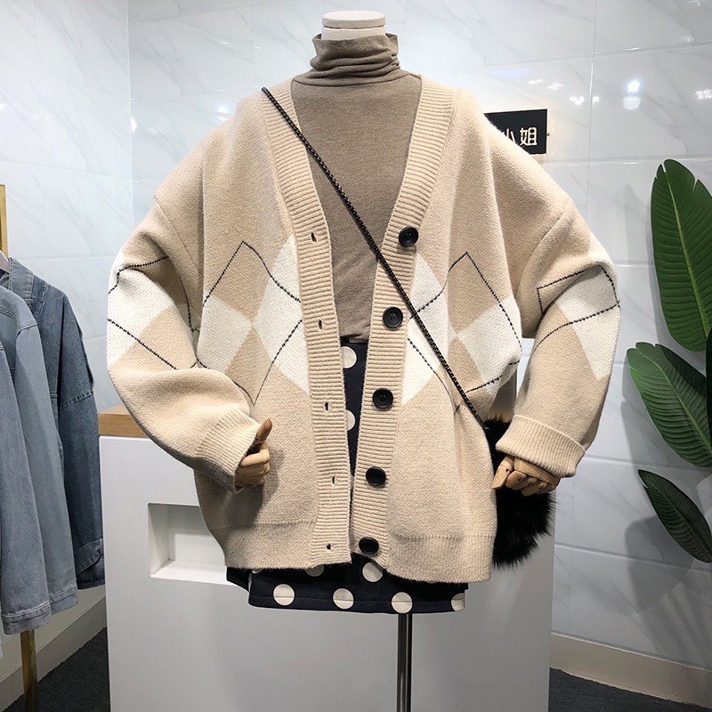 Xả kho_Áo khoác len cardigan quảng châu form rộng
