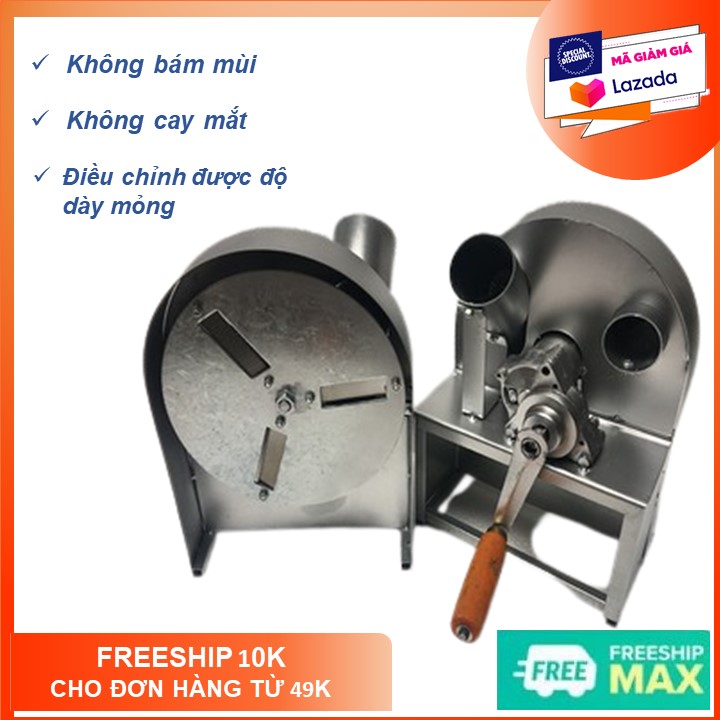 Máy thái hành tỏi xả đa năng có nắp, máy thái hành khô, máy thái lát rau củ