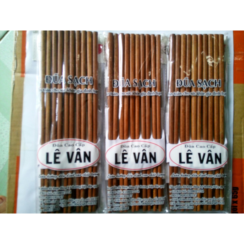 Đũa gỗ lê vân vĩ 10 đôi