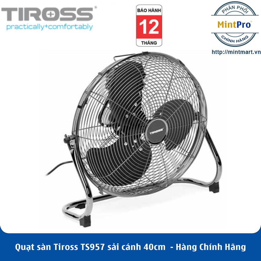 Quạt sàn tiross ts957 sải cánh 40cm - hàng chính hãng