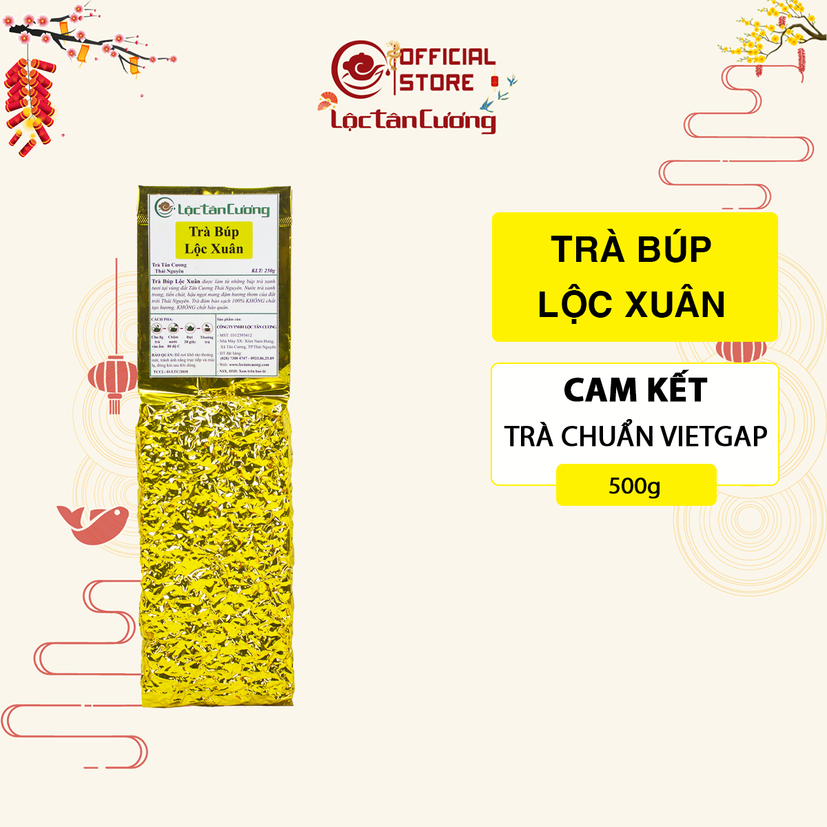 Trà Thái Nguyên Búp Lộc Xuân 500g - Lộc Tân Cương
