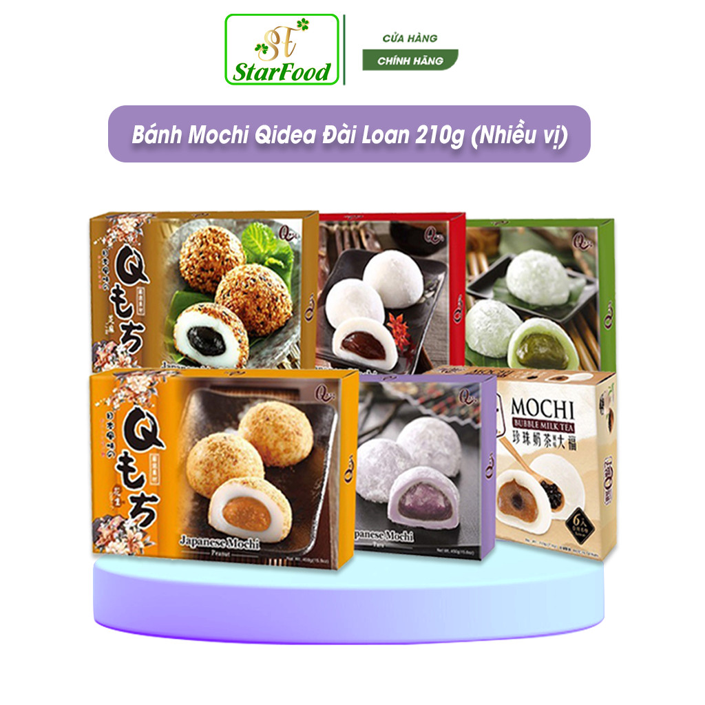 Bánh Mochi Qidea Đài Loan 210g (Nhiều vị)