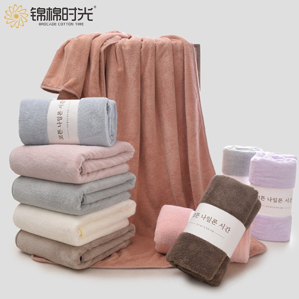 Khăn Tắm Lông Cừu Hàn Quốc Loại 1 Màu sắc nhã nhặn, chất liệu mềm mịn, hút ẩm tốt