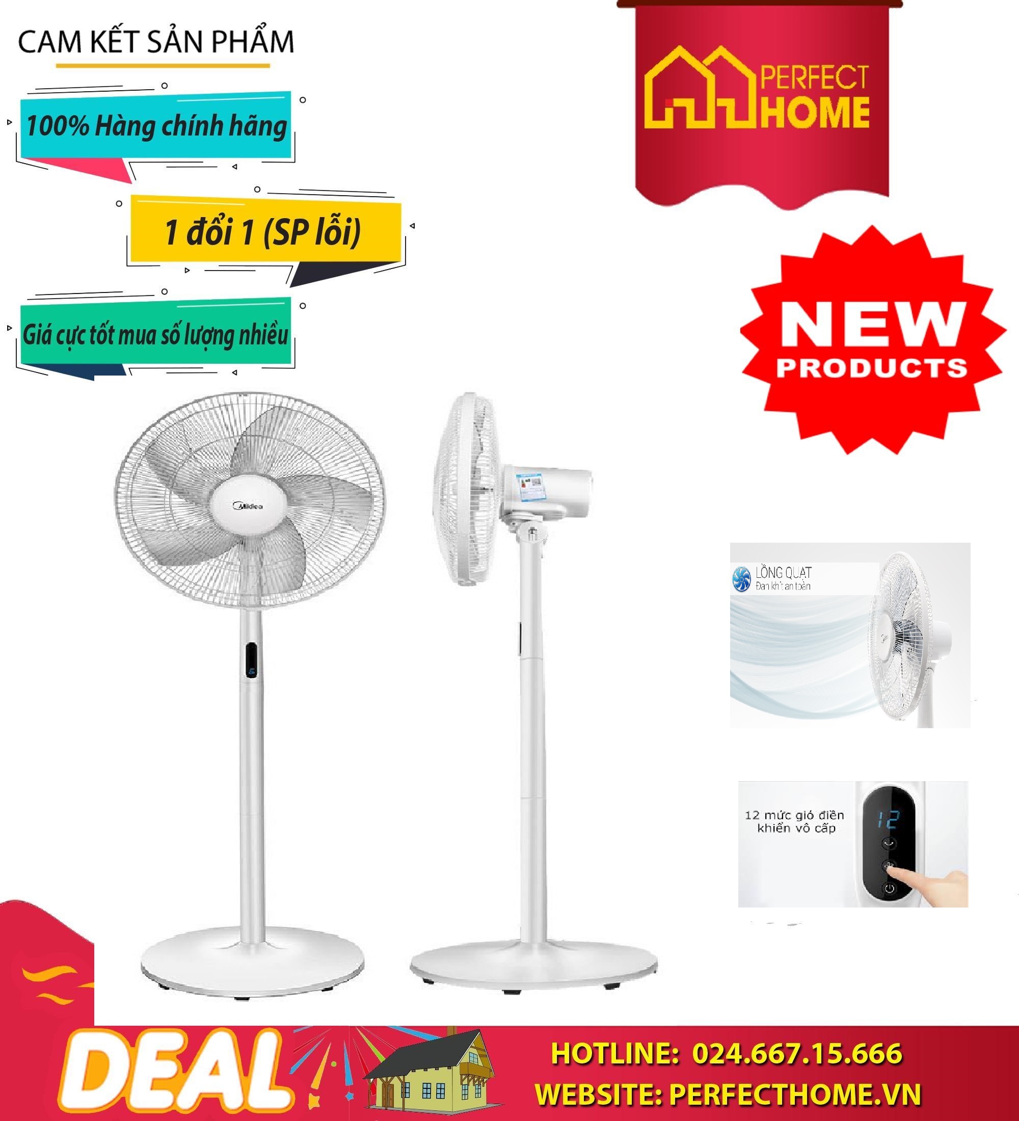 Quạt đứng midea fs40-18ar - công suất 35w