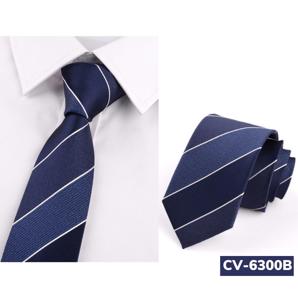 Cà vạt nam bản nhỏ 6cm thắt sẵn khóa kéo cao cấp, cravat phong cách Hàn Quốc