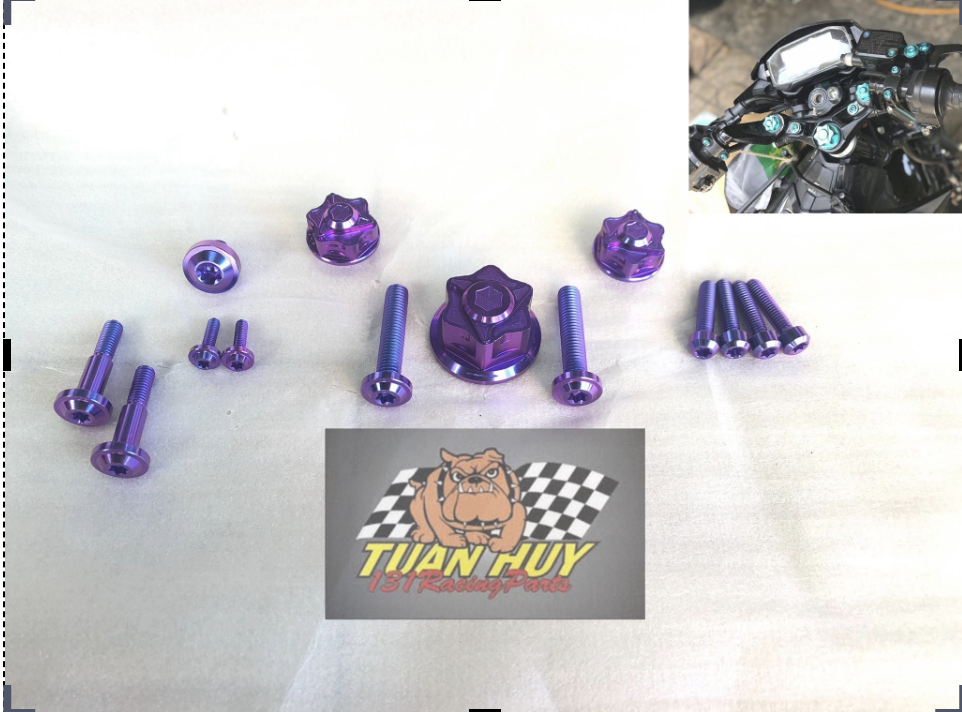 Các Loại Combo Dàn đầu ốc chảng ba Raider FI 19-22  Satria fi  Sonic chất liệu Titan Gr5