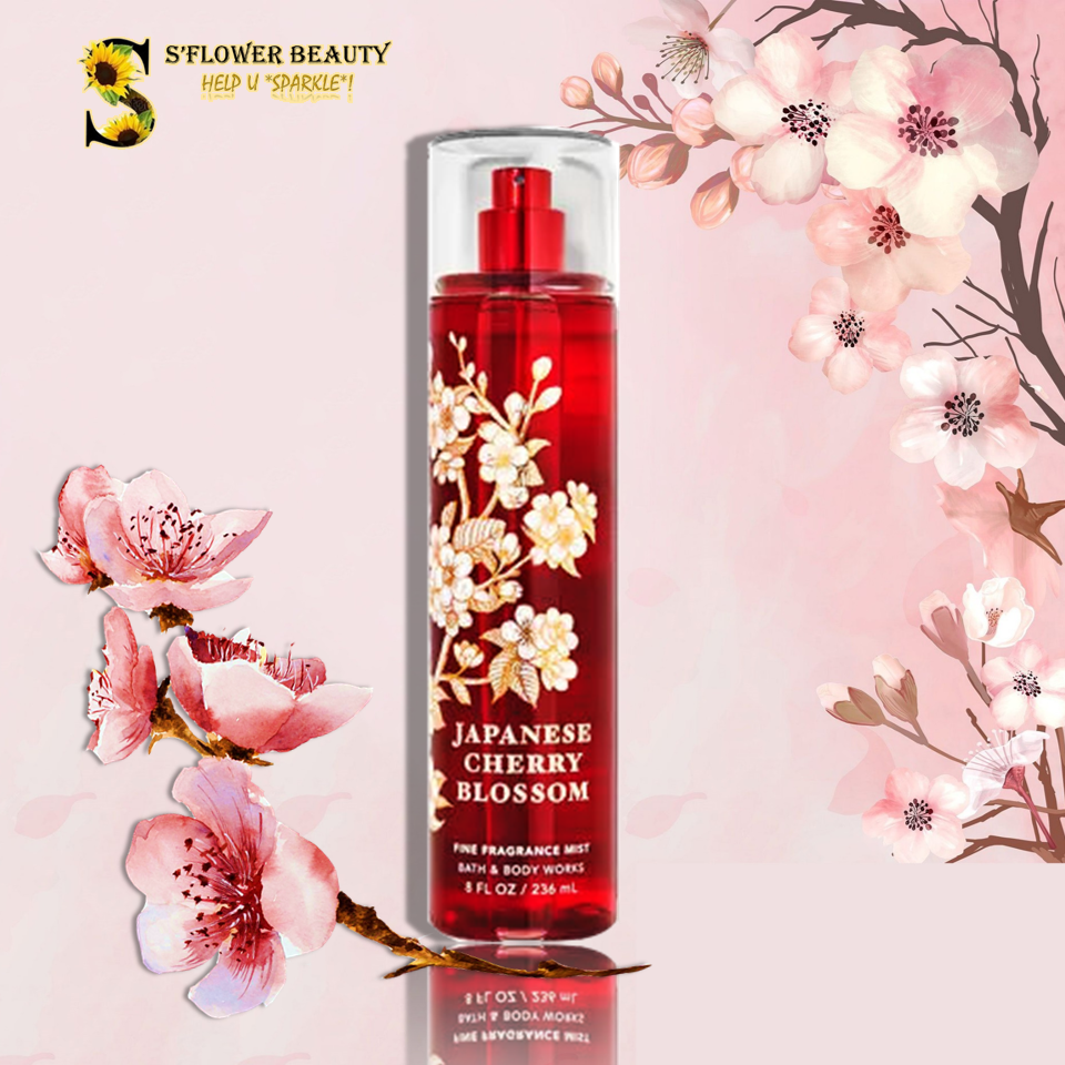 NEWLOOK 2022 | JAPANESE CHERRY BLOSSOM | Xịt Thơm Nước Hoa Toàn Thân Bath & Body Works Fine Fragrance Mist (236ml)