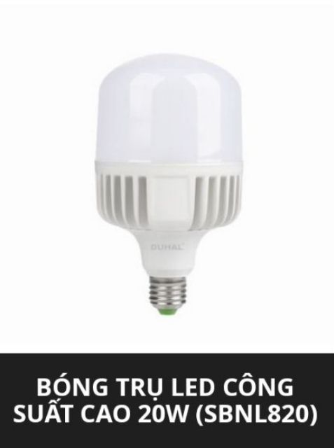 Bóng led trụ Duhal 20W/ Ánh sáng trắng