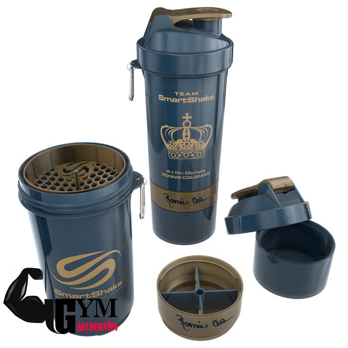 Bình lắc 3 ngăn thể thao Smart Shake Shaker Cup Signature Series Ronnie Coleman, Jay Cutler, Phil Heath