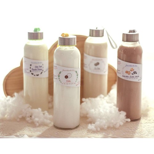 Combo 05 chai nước thủy tinh 500ml có quai xách-chai thuỷ tinh