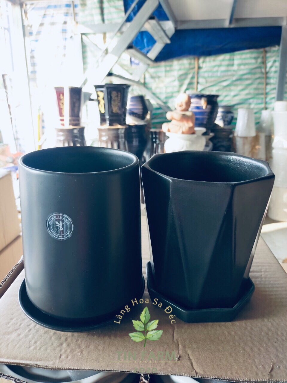 Chậu Cảnh Mini ( gốm cao cấp cao 10cm) - Thích hợp trồng cây để trong nhà và ván phòng.