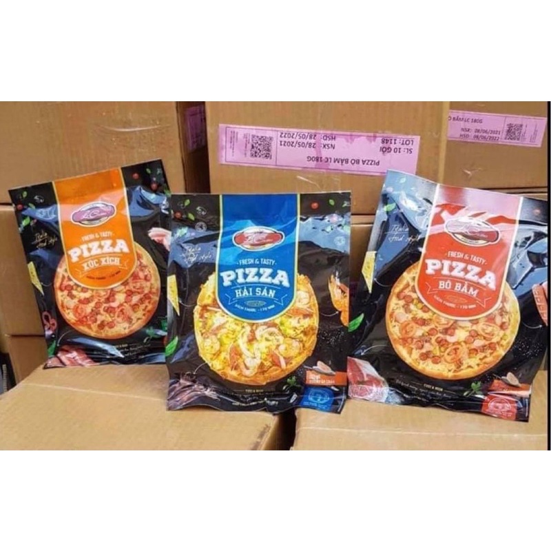 Pizza la cusina size 17cm - có 3 vị : hải sản - bò bằm - xúc xích
