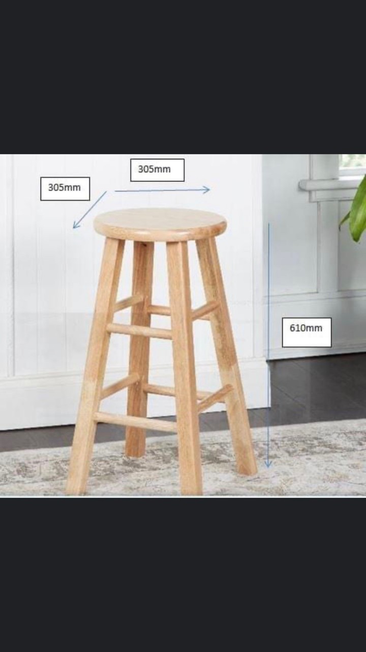 ghế đôn gỗ cao su cao 60cm xuất khẩu