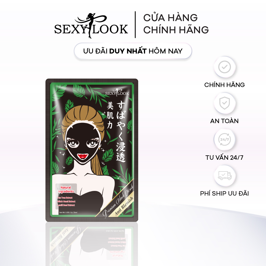 Mặt Nạ Tràm Trà SEXYLOOK Kiểm Soát Dầu Và Mụn (Miếng Lẻ 28ml)