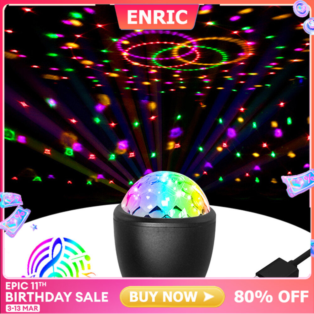 Enric lãng mạn dẫn bầu trời đầy sao đèn ban đêm USB Mini Đèn quả cầu Disco đèn tiệc DJ ánh sáng vũ trường Máy chiếu LED đèn nhấp nháy tiệc sinh nhật xe câu lạc bộ thanh karaoke