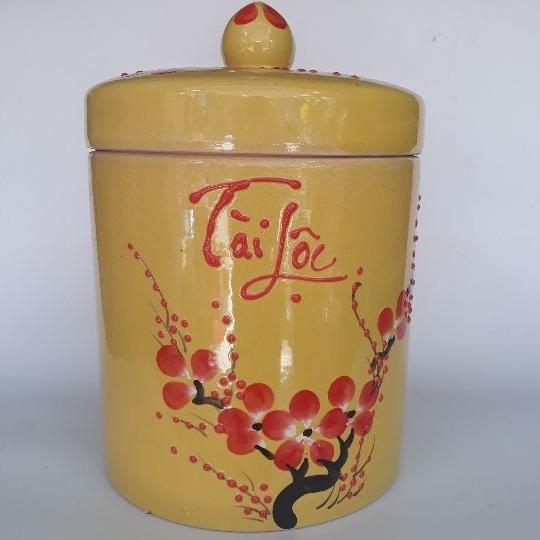 Hũ gạo gốm Tài Lộc 6 kg