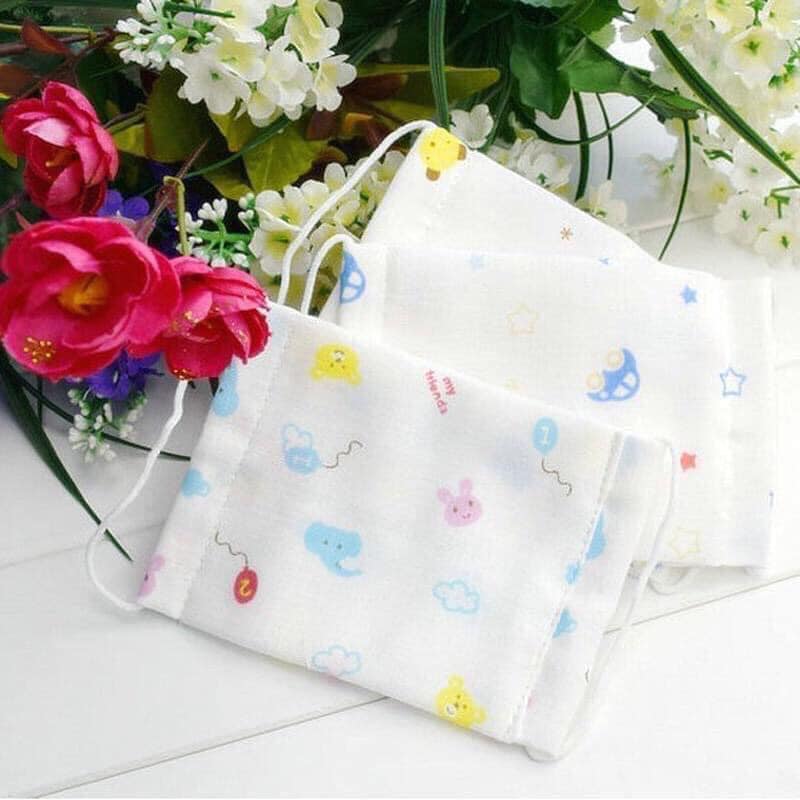 Combo 3 chiếc khẩu trang vải xô xuất Nhật cho bé