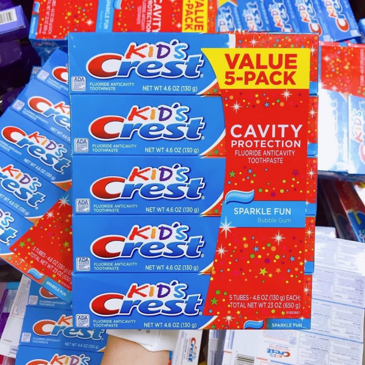 Kem đánh răng dành cho bé Crest Kids Mỹ--tuyp 130g ( date 2024