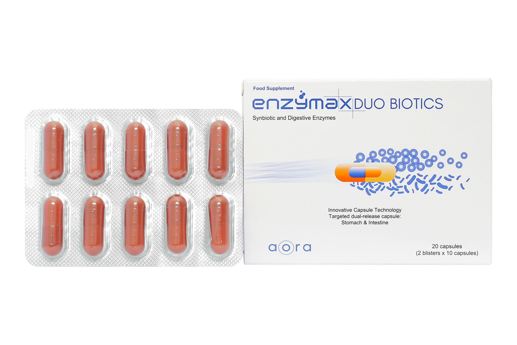 [HCM](hộp 20 viên) Viên uống hỗ trợ giảm rối loạn tiêu hóa Enzymax Duo Biotics