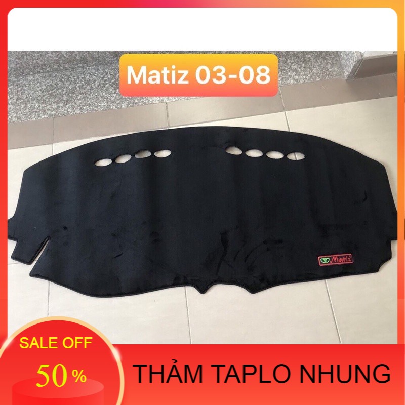 Thảm che nắng taplo ô tô chất nhung 3 lớp chống trượt deawoo matiz 2003-2008
