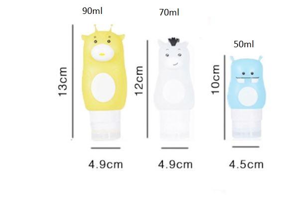 Chai Lọ Chiết Dầu Gội Mỹ Phẩm Silicon cao cấp  Đủ Size ( 50ml,70ml,90ml)