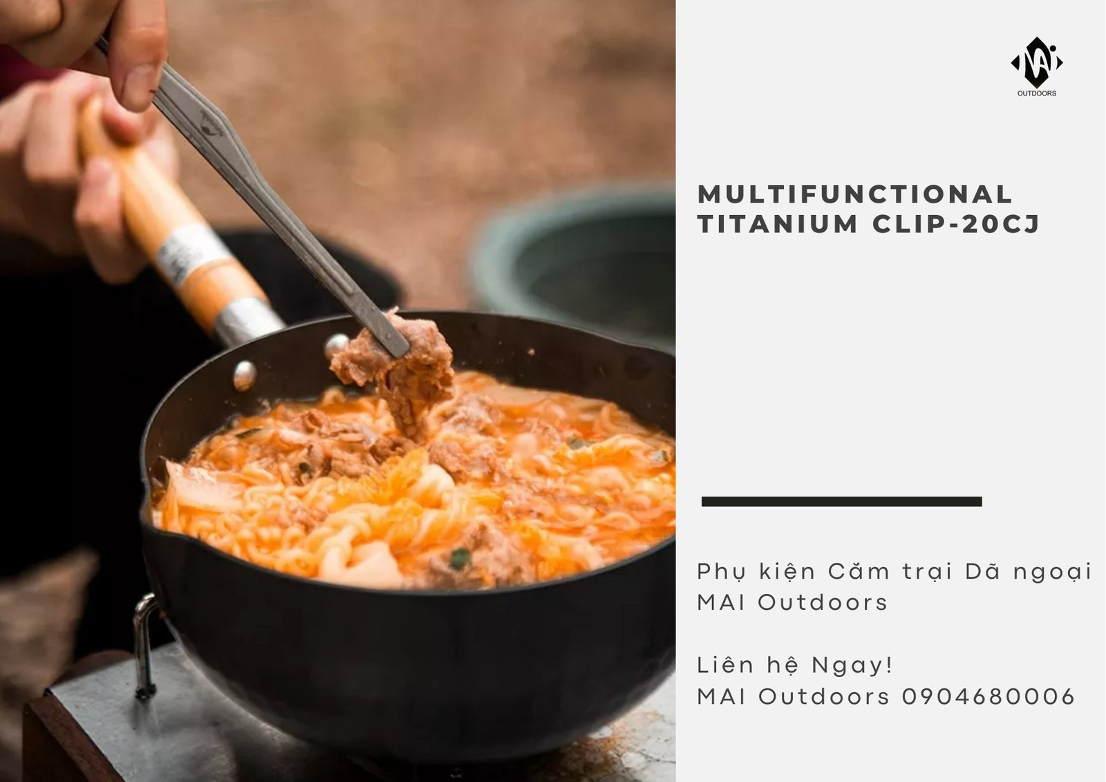 Kẹp nướng bbq titanium đa năng naturehike nh20sk002