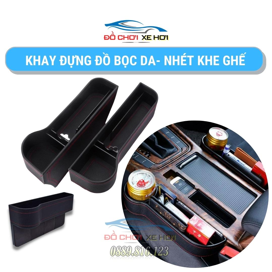 Khay để đồ khe ghế lái - phụ cho ô tô da PU sang trọng ( Giá lẻ 1 chiếc )