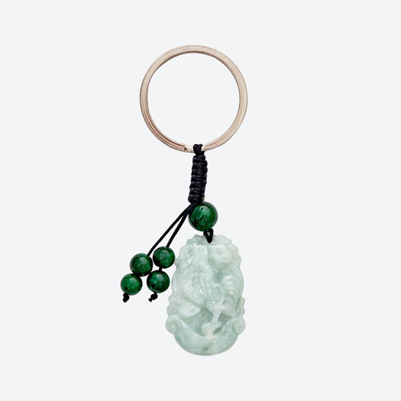 [HCM]Móc khóa đá cẩm thạch phỉ thúy tuổi Dậu - Ngọc Quý Gemstones