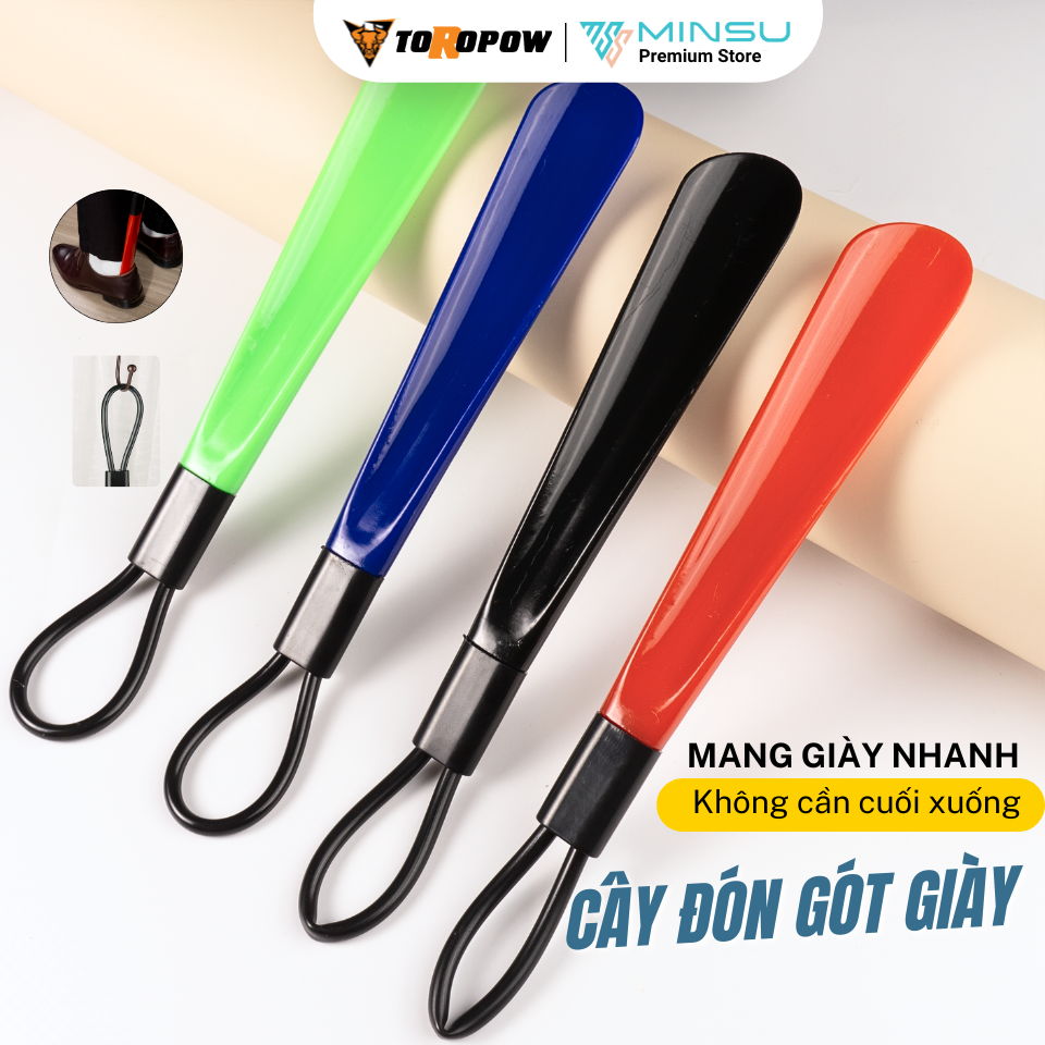 Cây Đón Gót Giày MINSU M2433 Dụng Cụ Hỗ Trợ Mang Giày Cán Dài Bằng Mica Cho Mọi Tư Thế Dành Cho Nam & Nữ