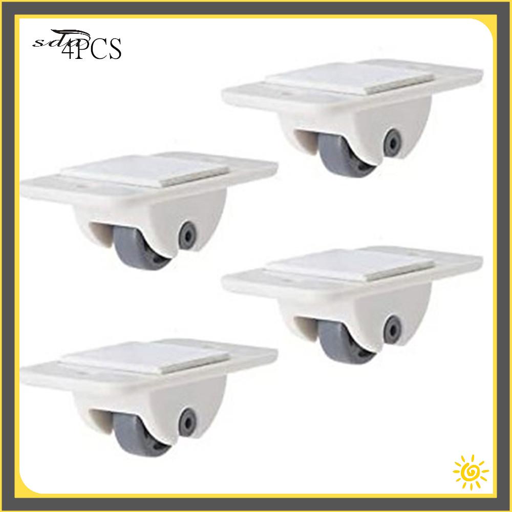 olssda Bộ 4 bánh xe ròng rọc xoay tự dính đa năng gắn đế đồ nội thất, dễ đẩy - INTL