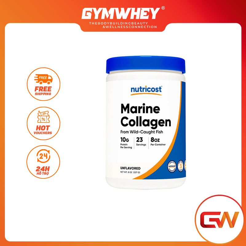 NUTRICOST MARINE COLLAGEN POWDER WITH WILD CAUGHT FISH 227Gram Cung Cấp Collagen Cho C ơ Thể