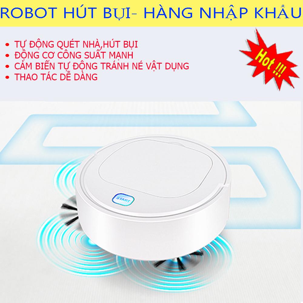 Robot hút bụi, lau nhà. Tự động phát hiện các đồ nội thất, dễ dàng làm sạch các vị trí khó như Gầm giường, Tủ, Gầm ghế sofa. TẶNG 1 MÓC KHÓA SILICON.