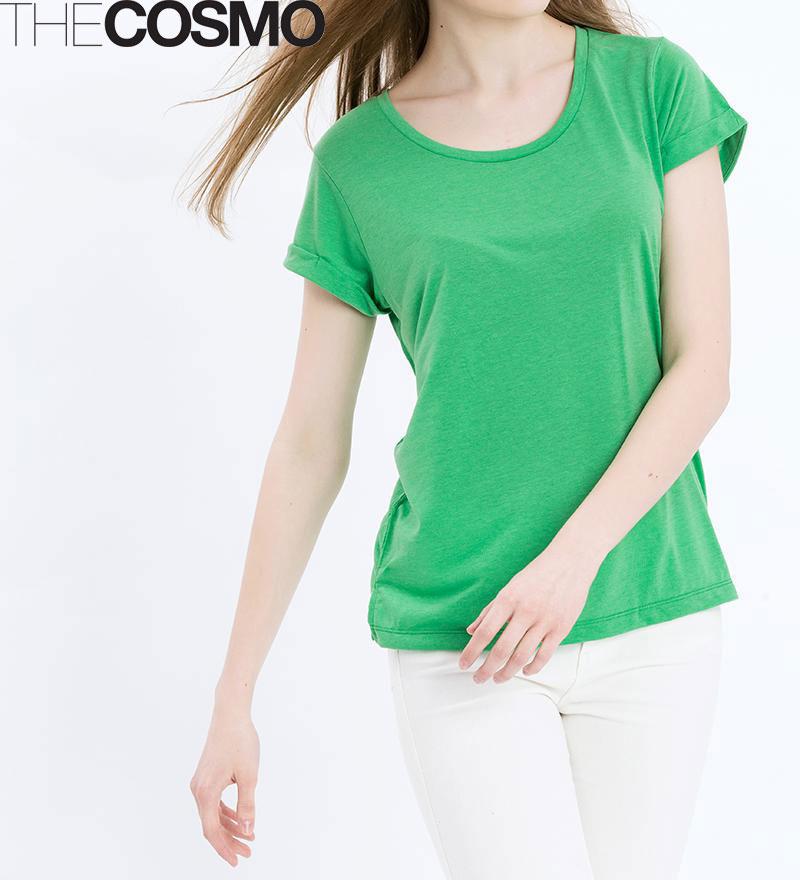 ÁO THUN NỮ THE COSMO MÀU XANH LÁ CREW NECK T-SHIRT (FERN)