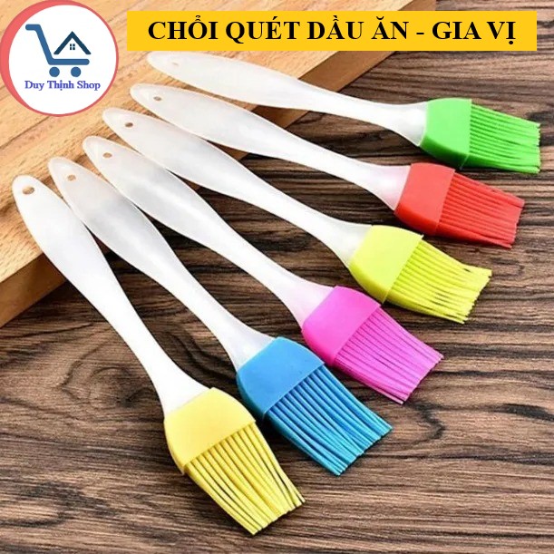 Chổi cọ quét dầu ăn,ướp gia vị, quét mặt bánh - Chổi Silicon cán trong chịu nhiệt tốt - Giao màu ngẫu nhiên