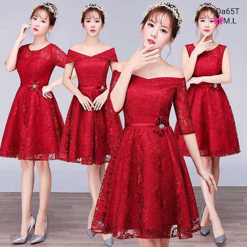 Đầm dạ hội dự tiệc - Đầm ren xoè trễ vai tay lở thanh lịch dịu dàng - [Rẻ sập sàn Lazada] – Sang chảnh,quý phái (HOT) – Tặng quà xinh