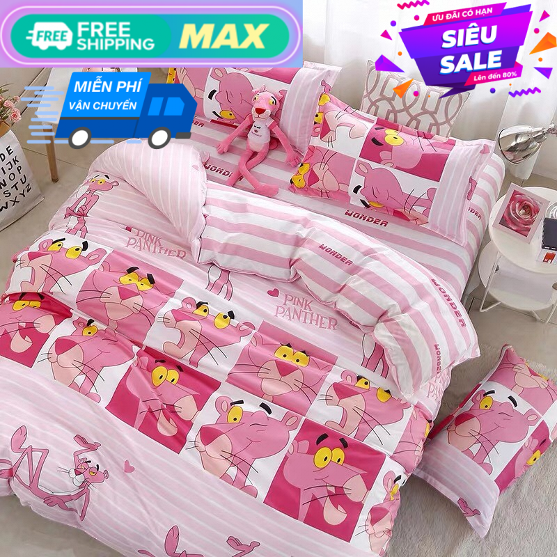 Chăn Phao Chần Gòn Siêu Nhẹ Poly Mẫu Báo Hồng, Màu sắc, kiểu dáng hiện đại, sang trọng