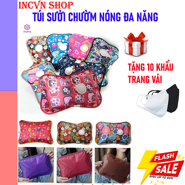 [Tặng 10 khẩu trang vải kháng khuẩn] Túi chườm nóng lạnh,giữ nhiệt đa năng họa tiết giảm đau hạ sốt, túi sưởi ấm chườm mắt,chườm thảo dược giảm đau cơ khớp,thần kinh, bụng kinh cho nữ rẻ hơn túi chườm Hướng Dương