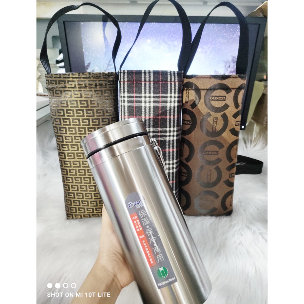 Combo bình giữ nhiệt baol 1500ml + túi trụ - giữ nhiệt trên 8 tiếng
