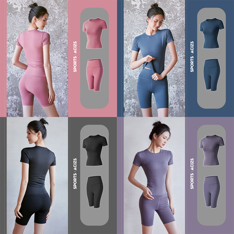 [HCM]Bộ đồ tập Gym - Set quần lửng + áo tay ngắn